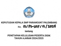 Informasi Pengumuman Kelulusan SMP Paramount